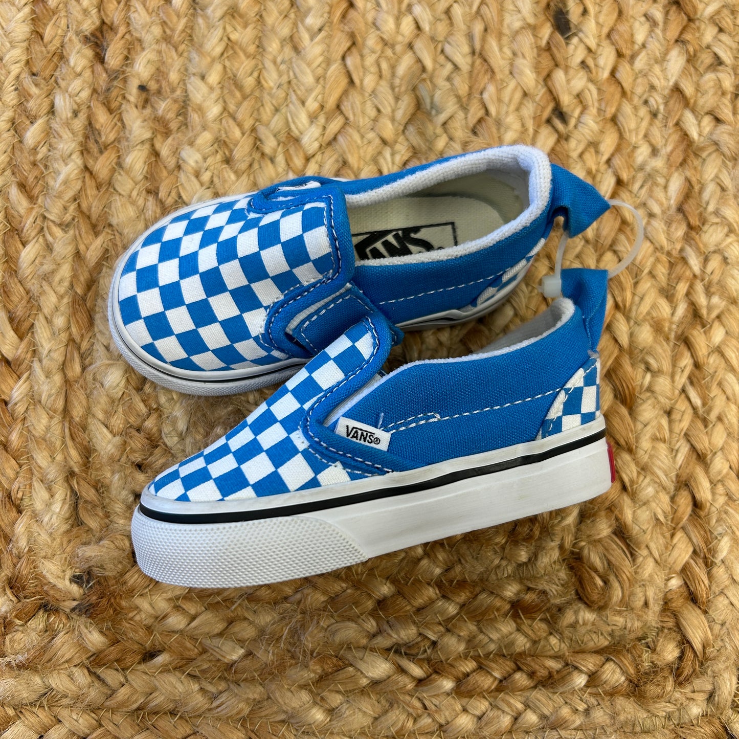 Blue Checkered Slip Ons NEW!