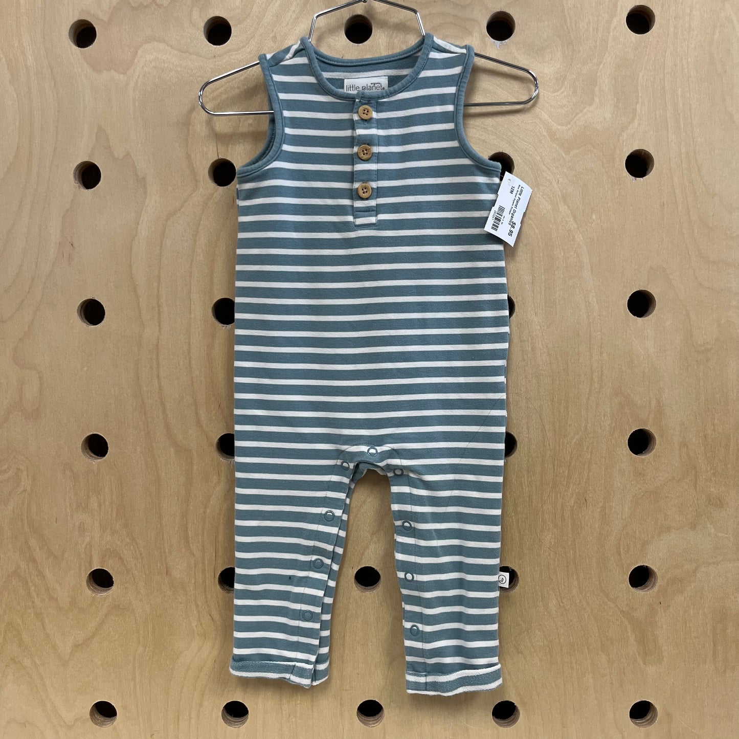 Blue Striped Organic Romper