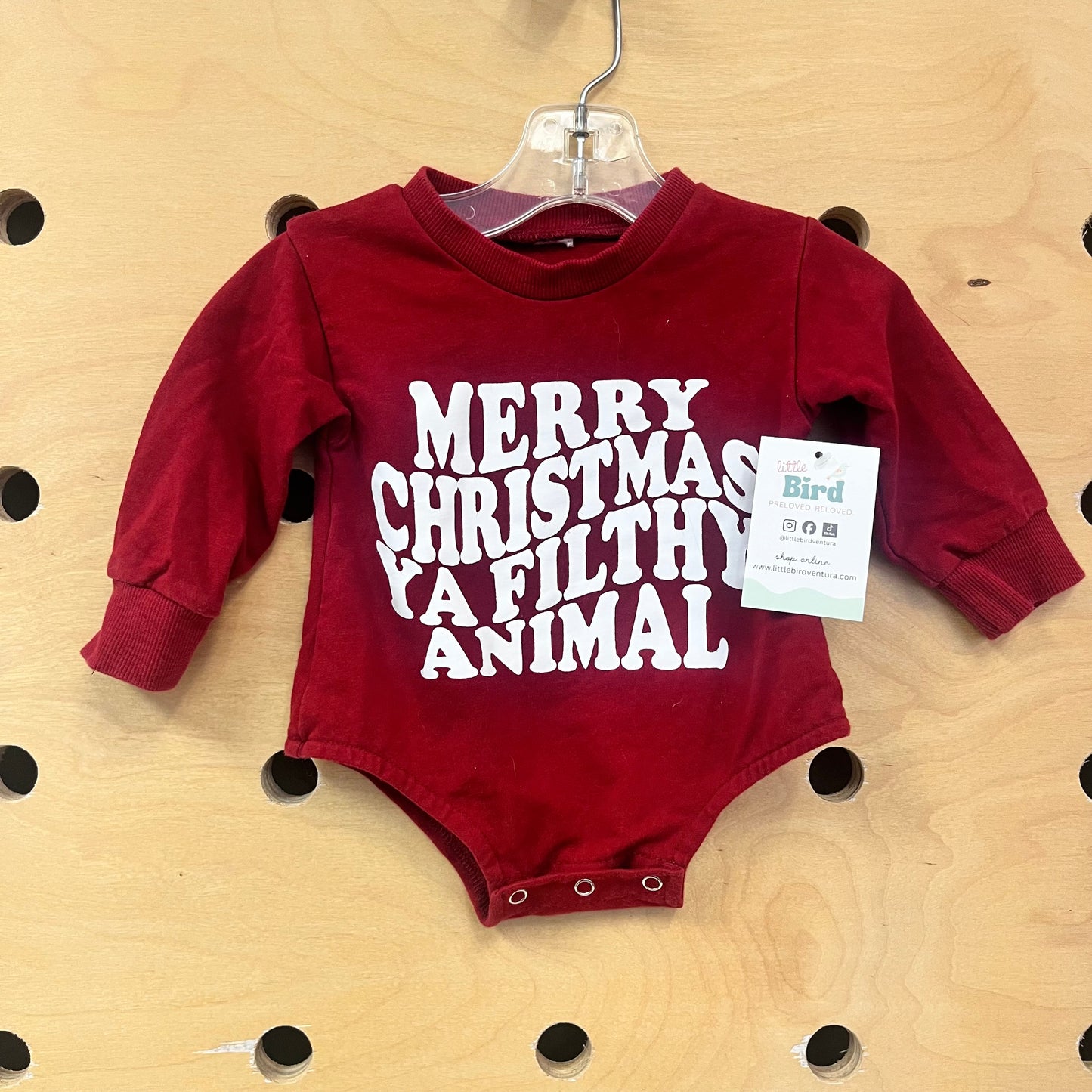 Merry Christmas Filthy Animal Romper