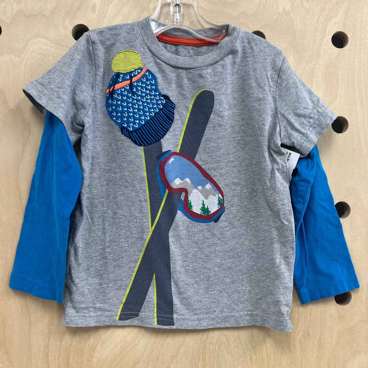Grey+Blue Skis LS Tee