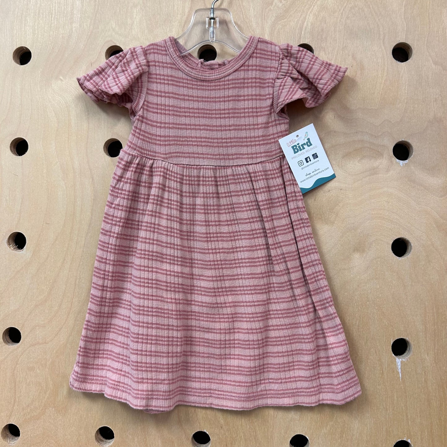 Pink Striped Organic Dress