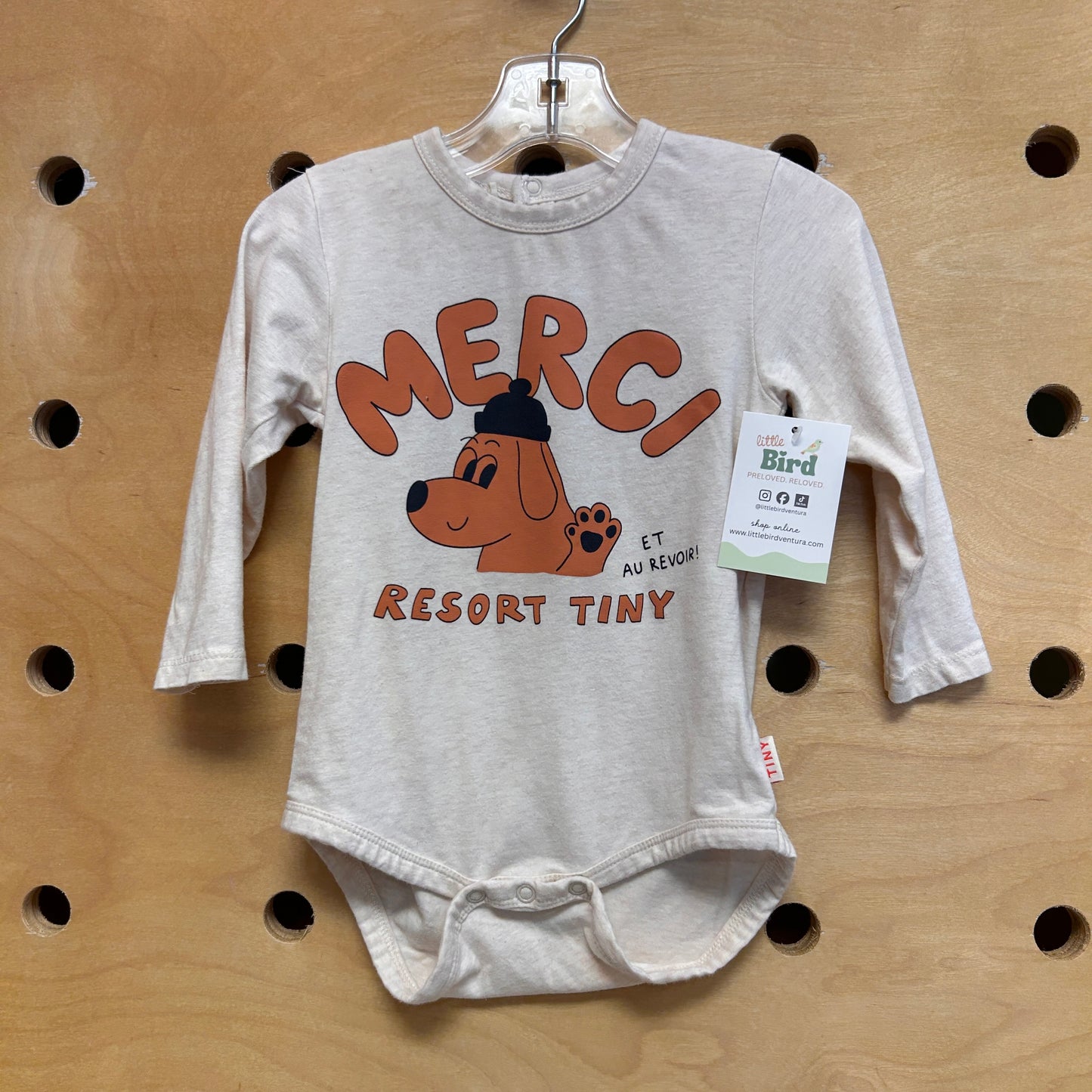Organic Cream 'Merci' Bodysuit