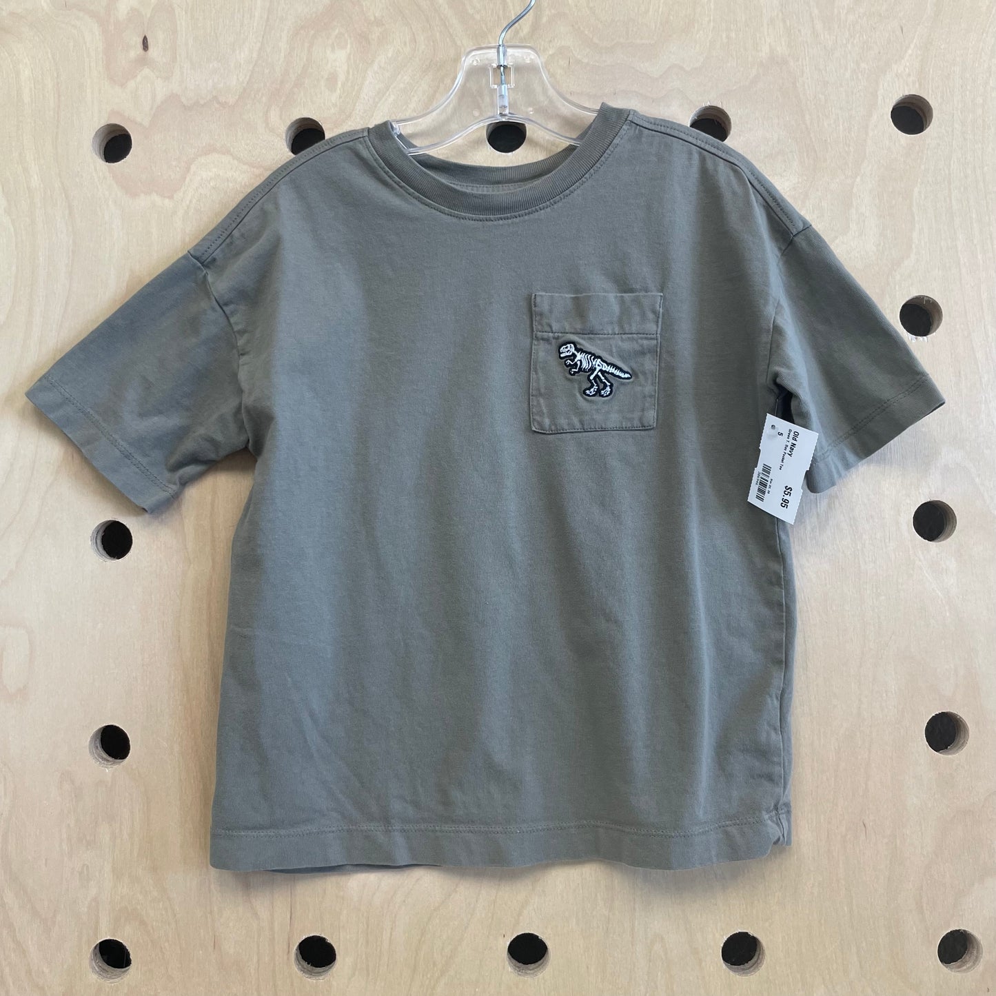 Green T. Rex Pocket Tee