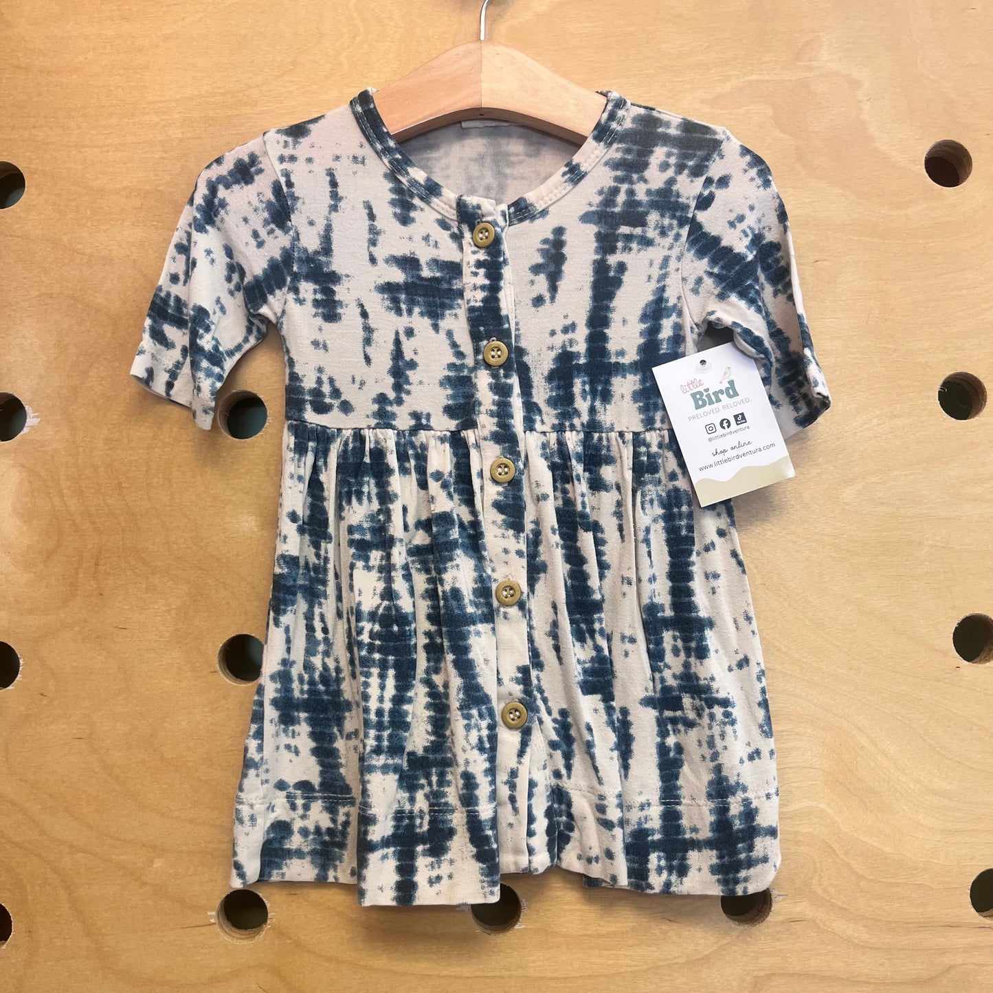 Blue Tie Dye Modal Dress