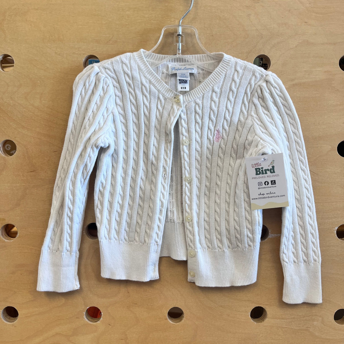 Cream Cable Knit Cardigan