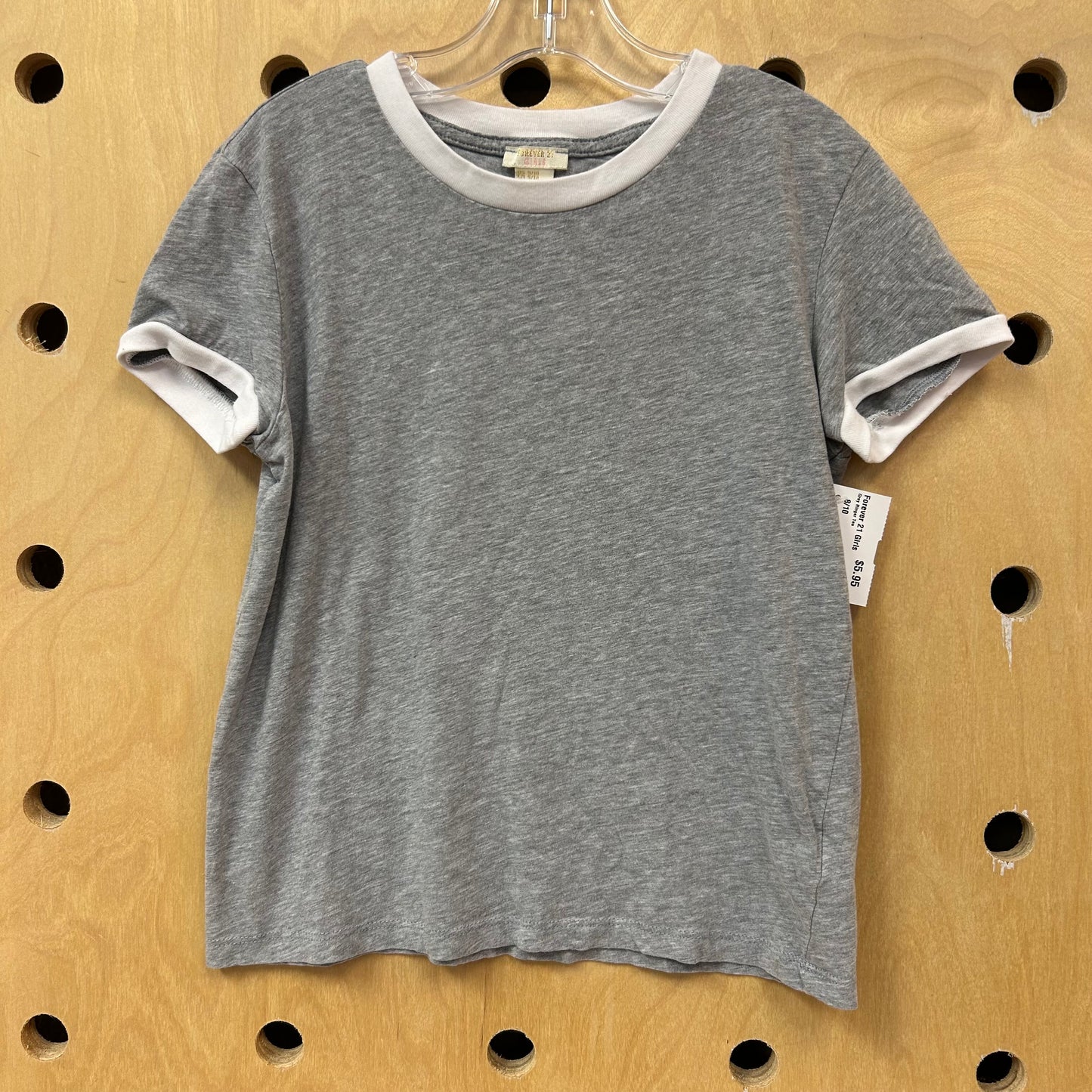 Grey Ringer Tee