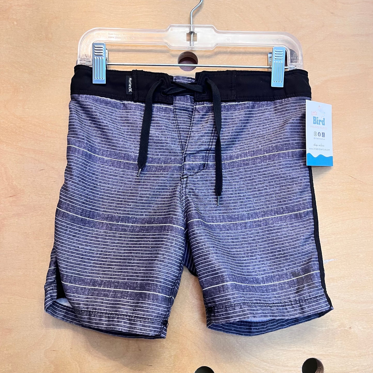 Grey & Black Swim Trunks