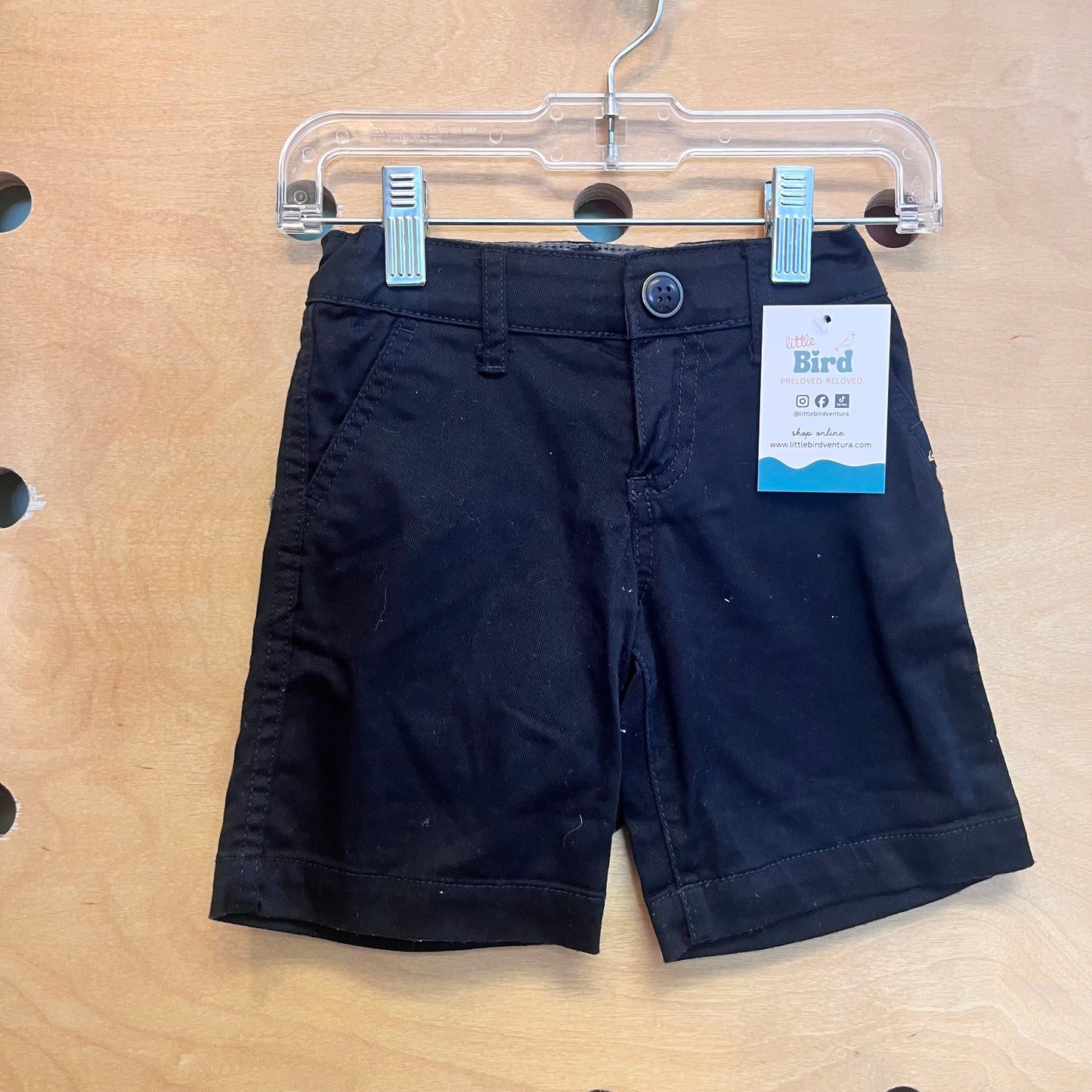 Black Regular Fit Shorts