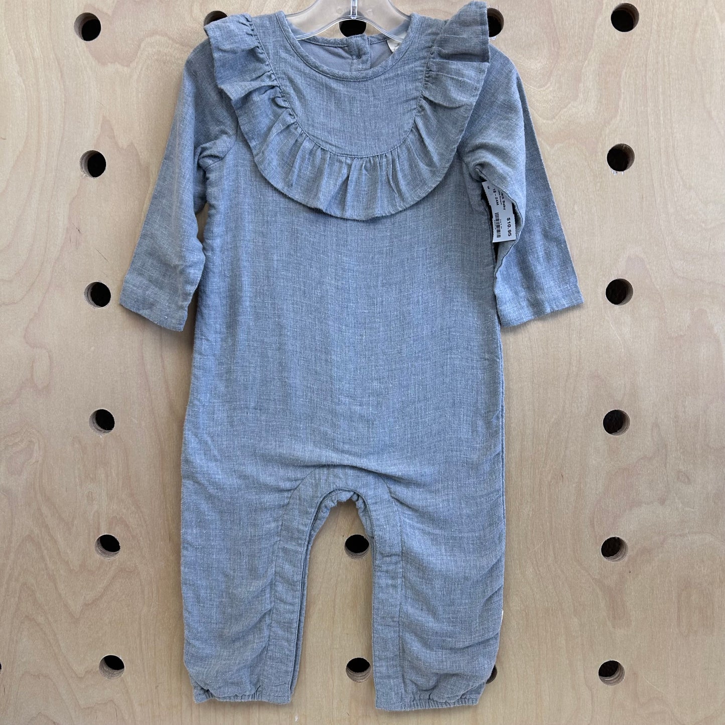 Grey Ruffle Romper