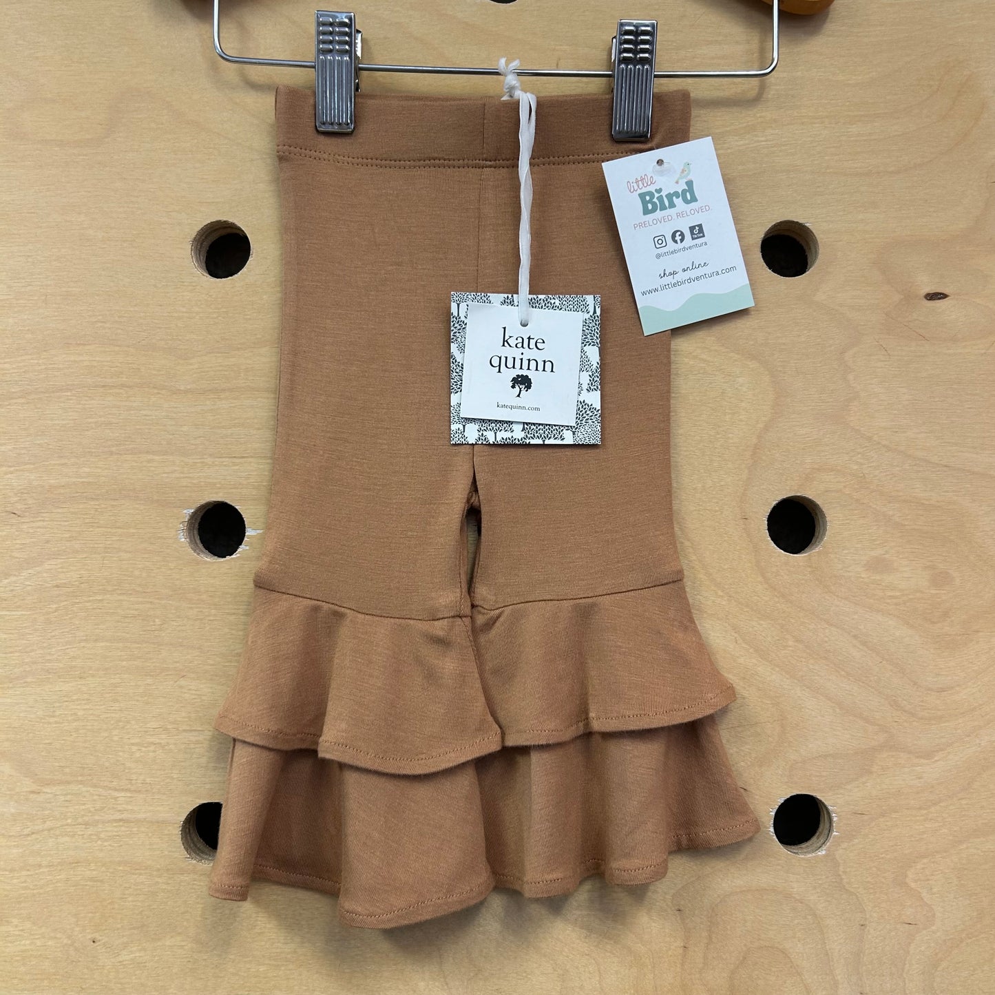 Brown Bamboo Ruffle Leggings NEW!