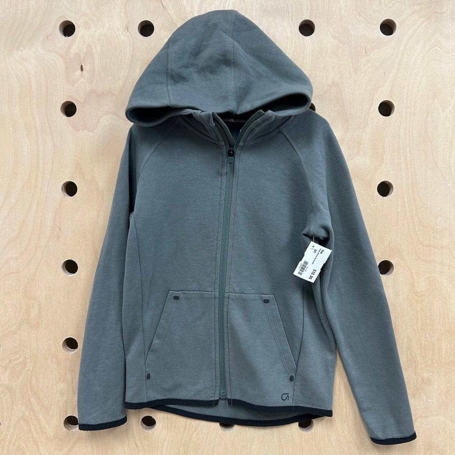 Green Athletic Zip Hoodie