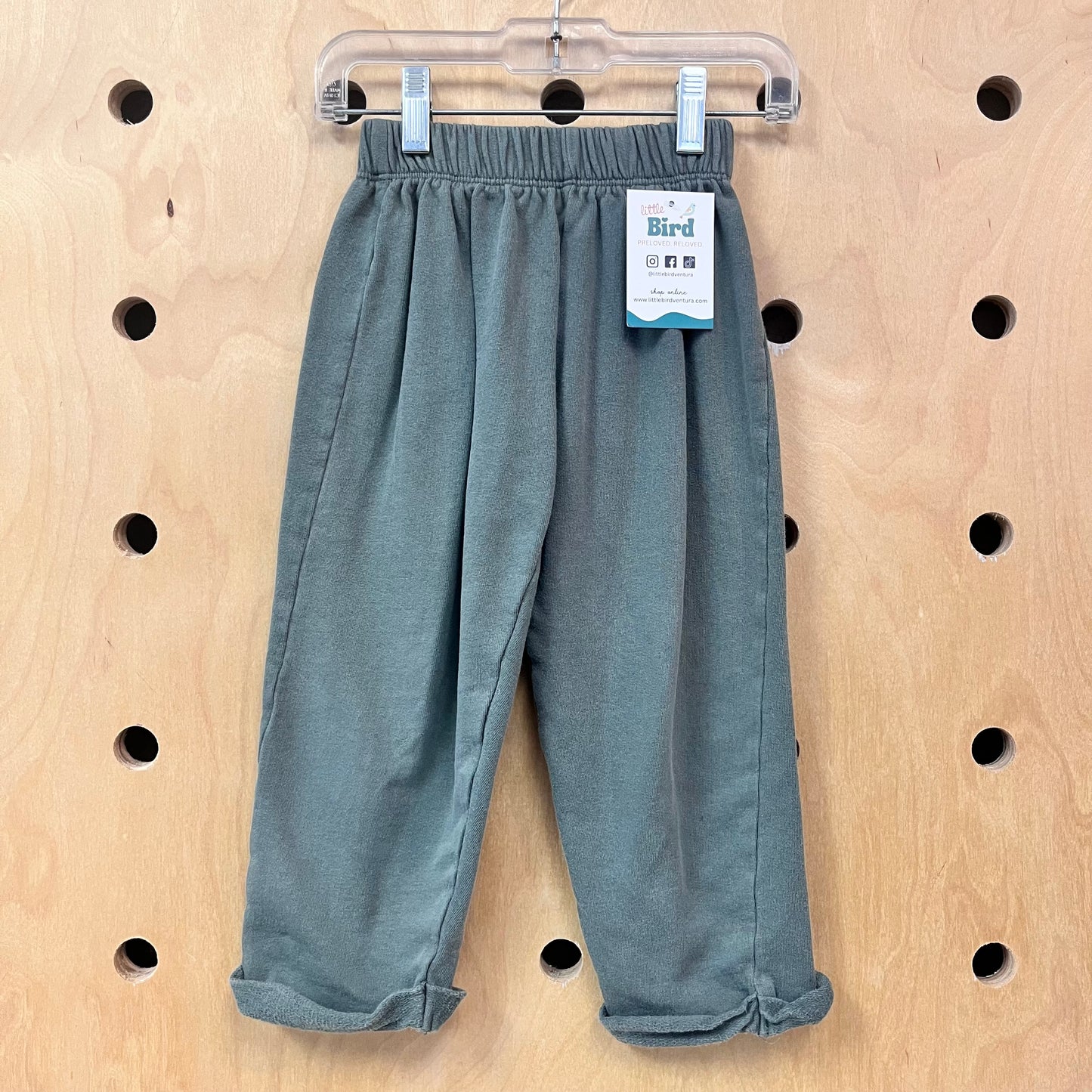 Green Cuffed Pants