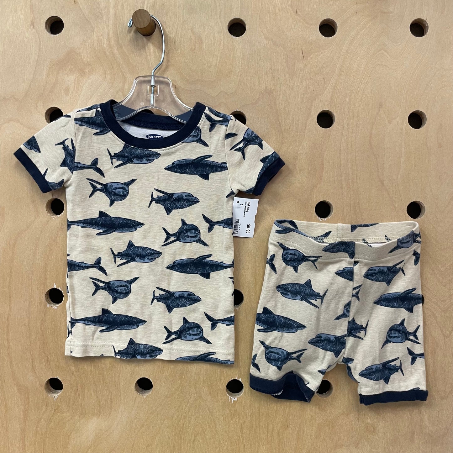 Beige Sharks Pajamas