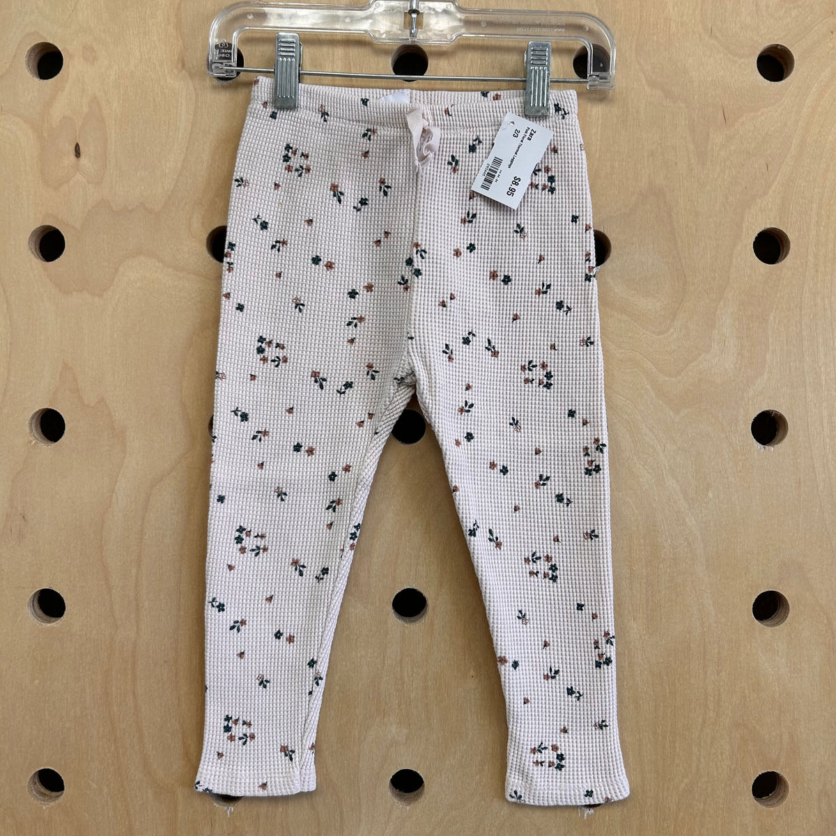 Pink Floral Thermal Leggings