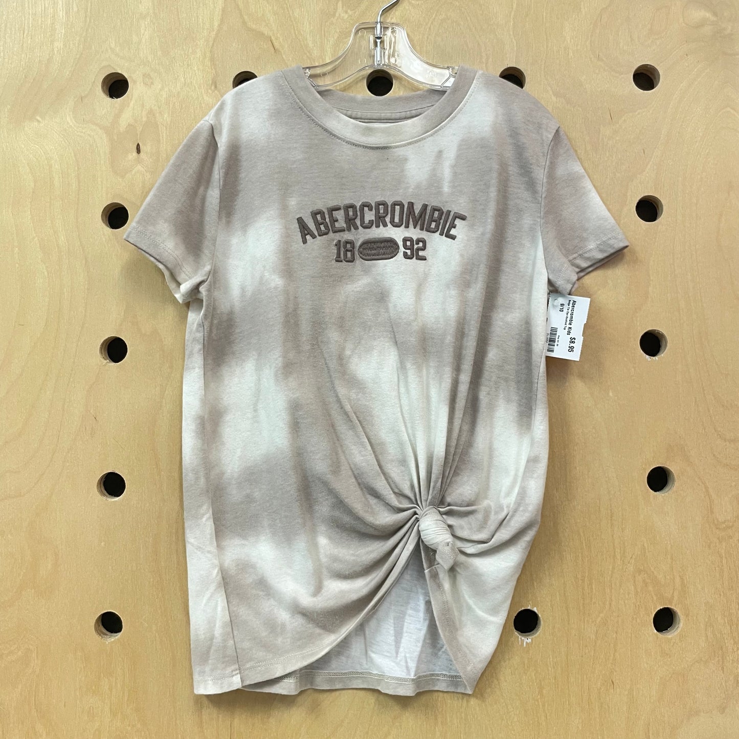 Beige Tie Dye Knotted Top