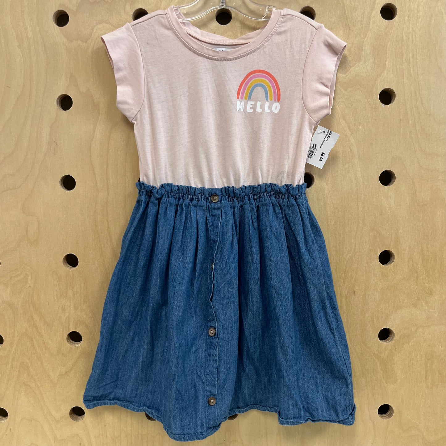 Hello Rainbow Denim Dress