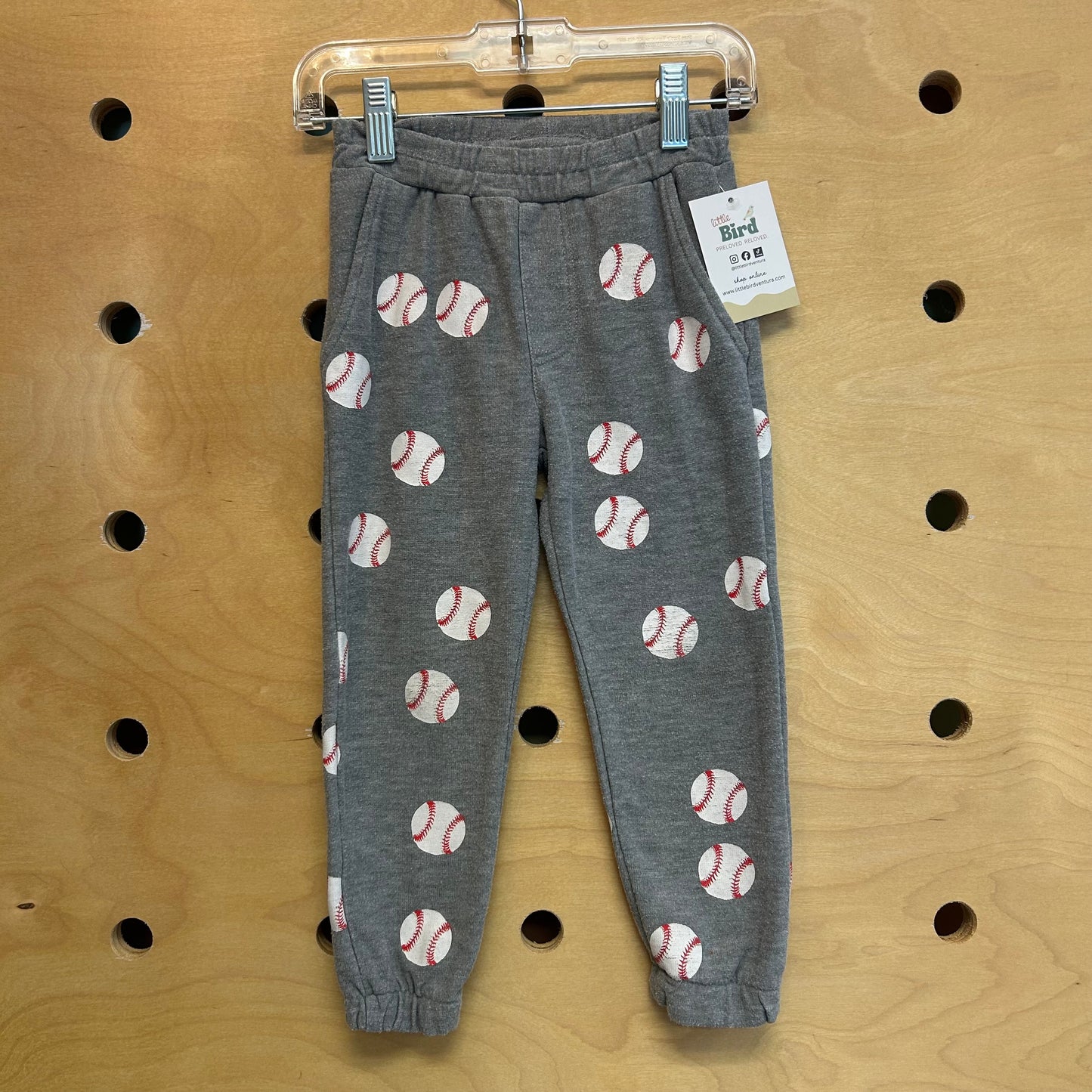 Grey Baseball Joggers