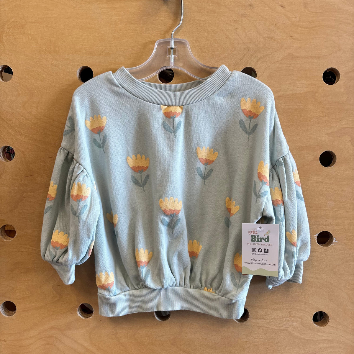 Blue/Yellow Flowers Pullover
