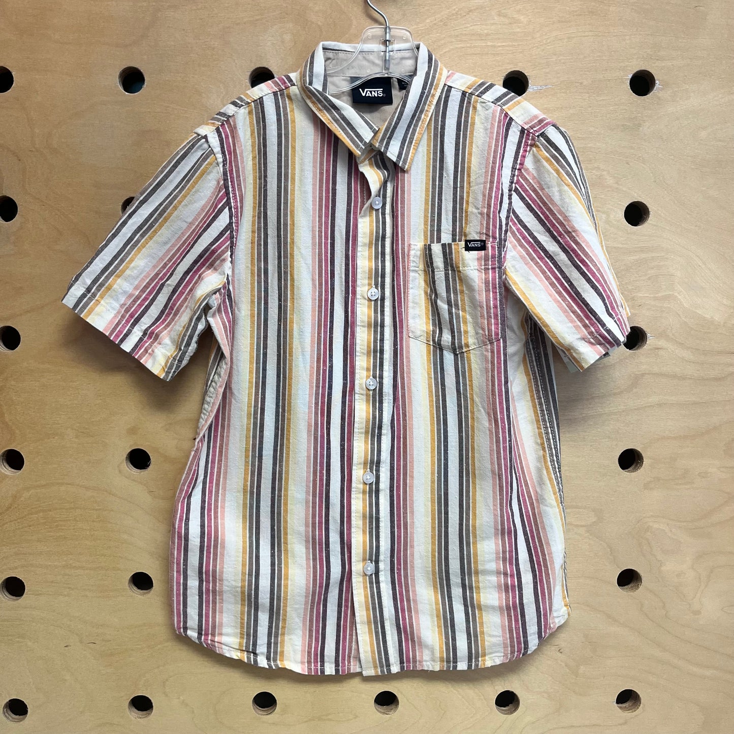Yellow/Red Striped Button Up