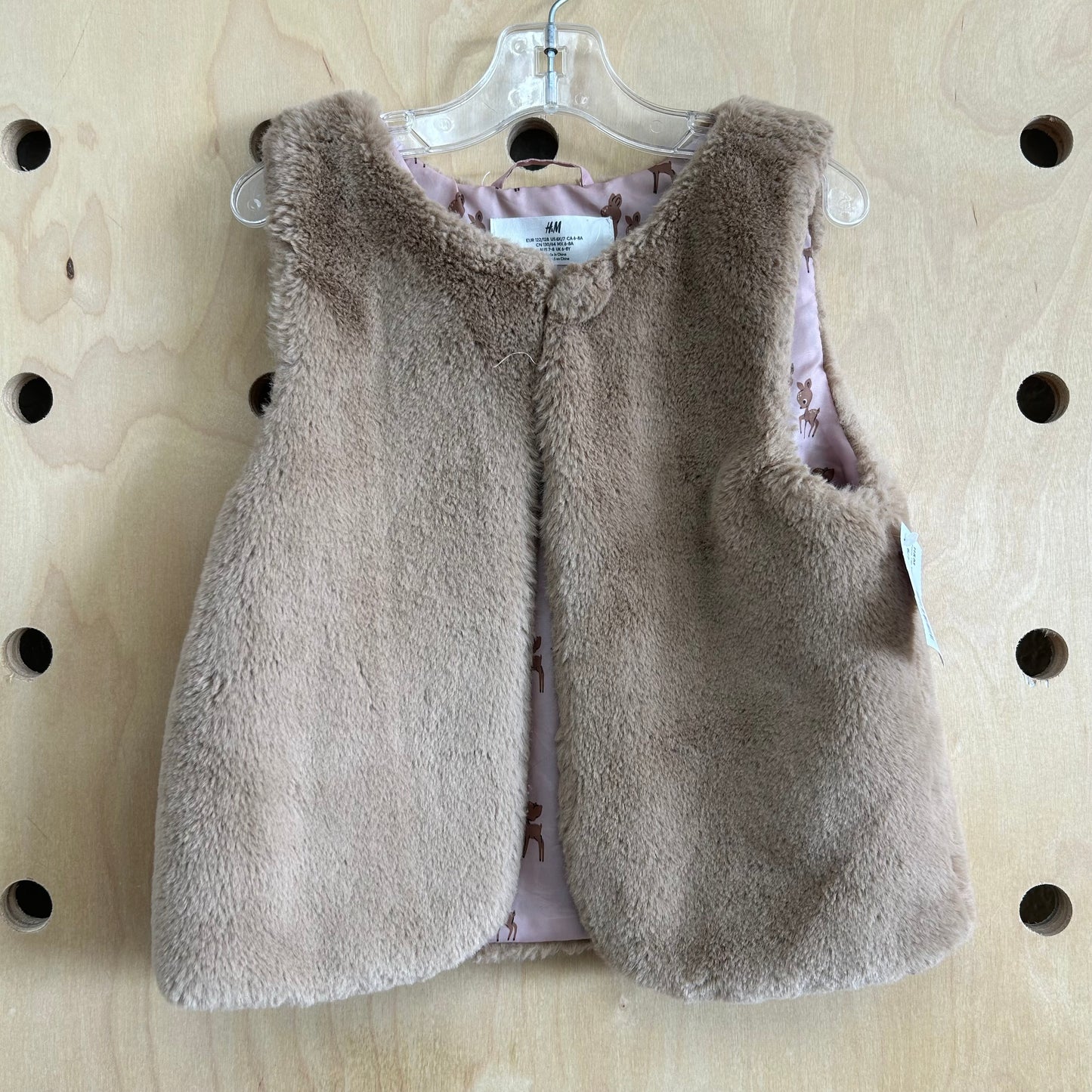 Fuzzy Tan Vest