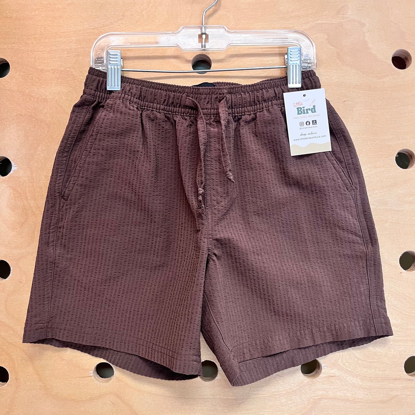 Brown Pull On Drawstring Shorts