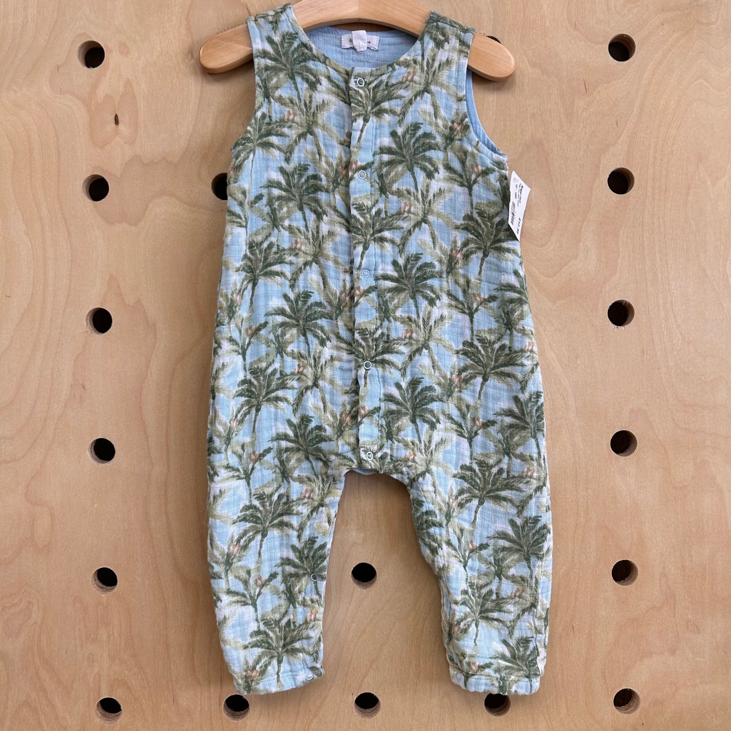 Palm Tree Gauze Romper