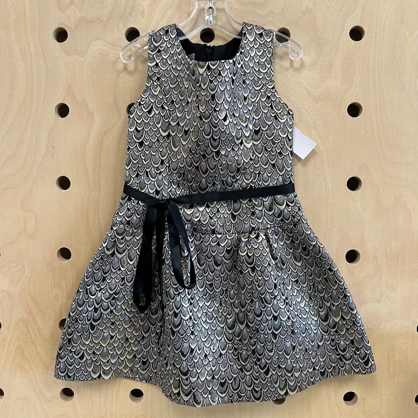 Black Feather Shimmer Dress