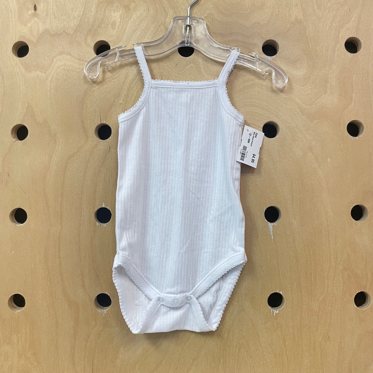 White Ribbed Bodysuit