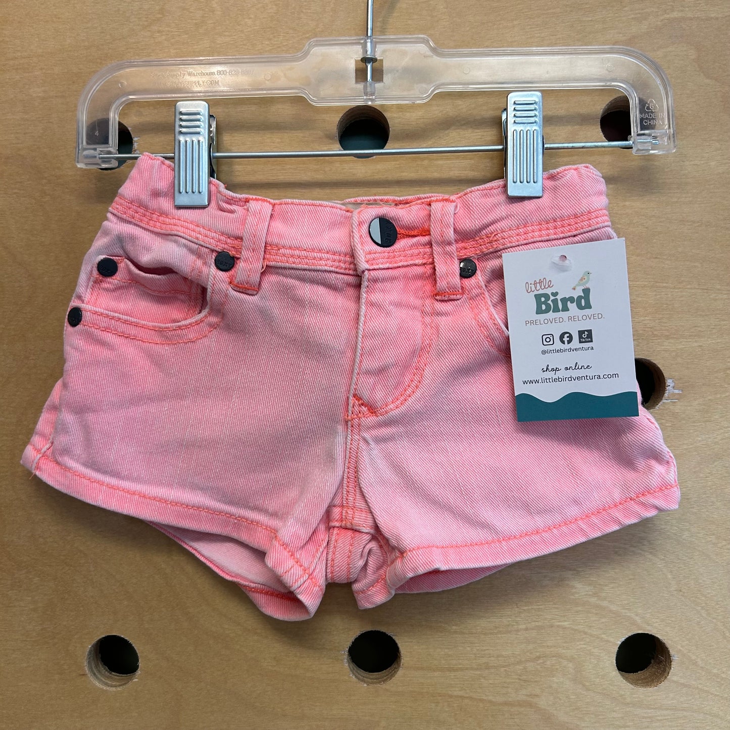 Electric Pink Denim Shorts