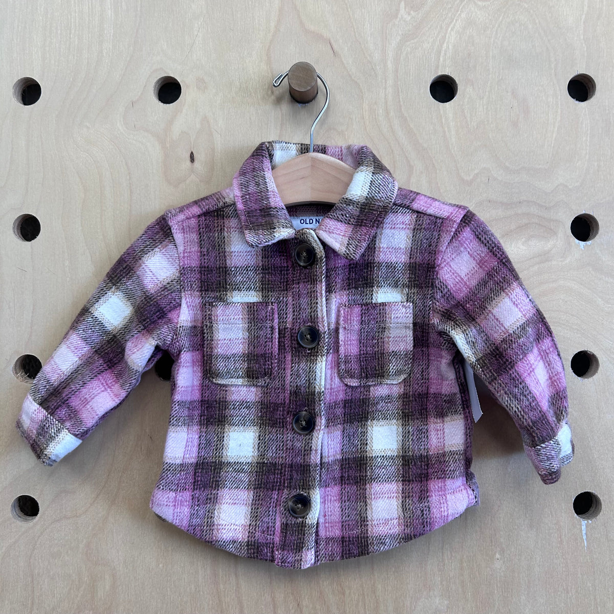 Pink & Cream Flannel Shacket