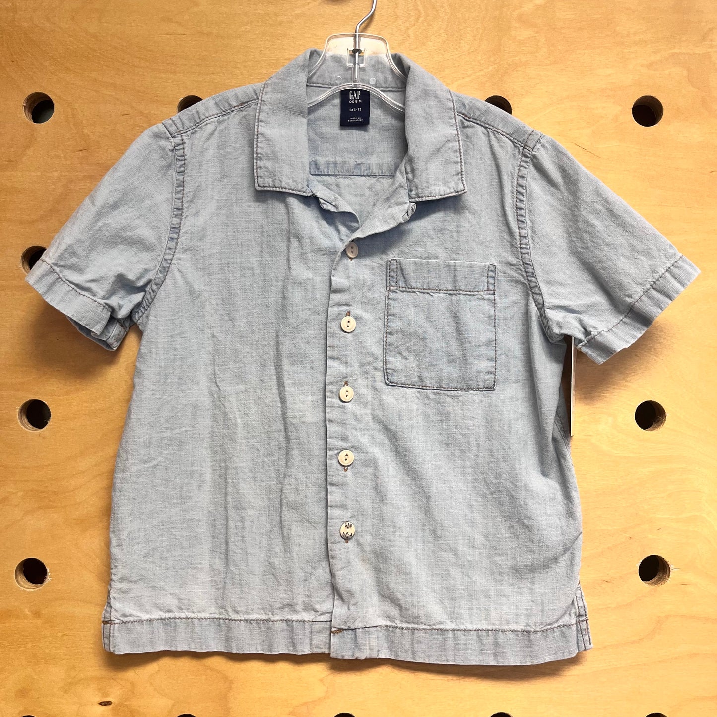 Chambray Button Up Tee