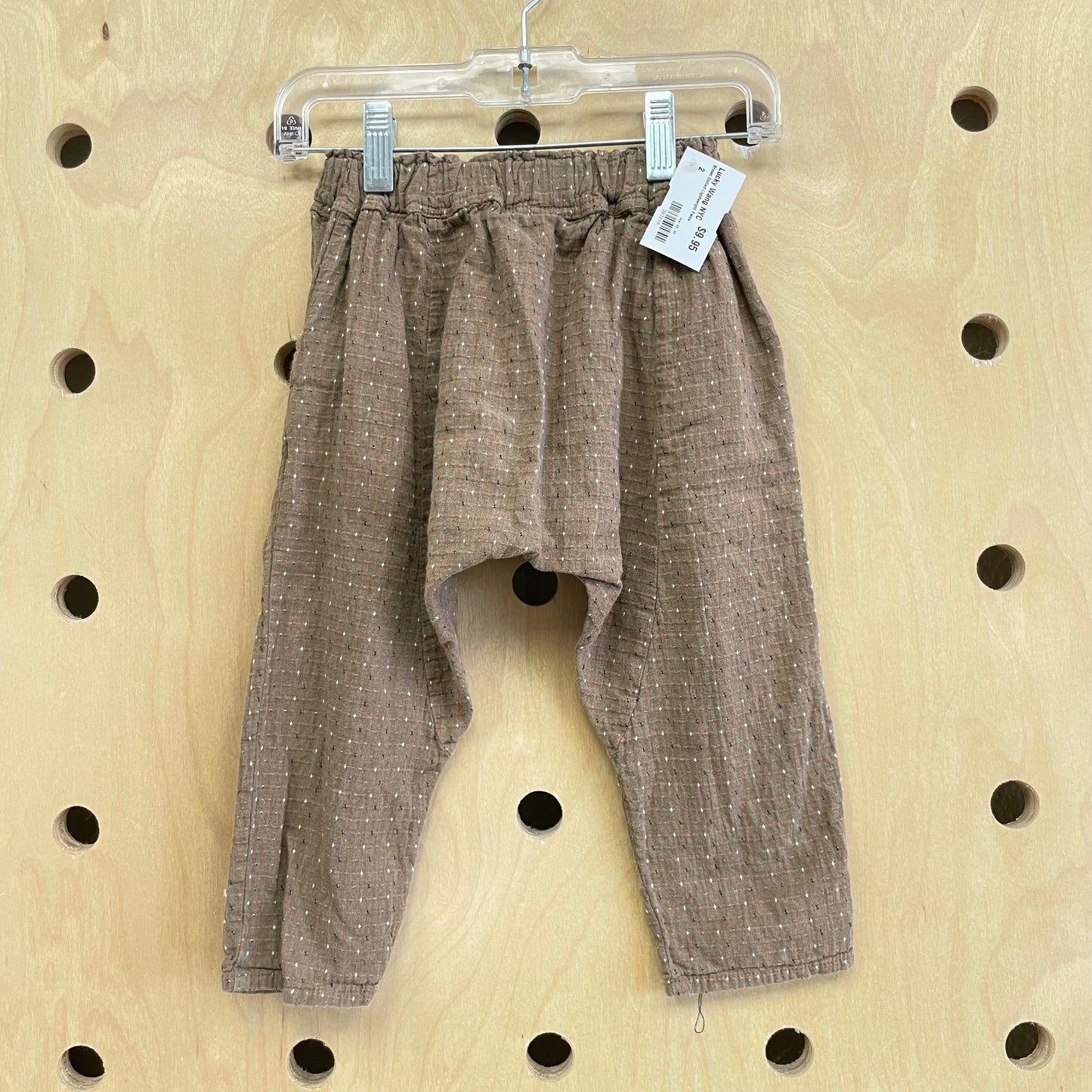 Brown Dotted Lightweight Pants