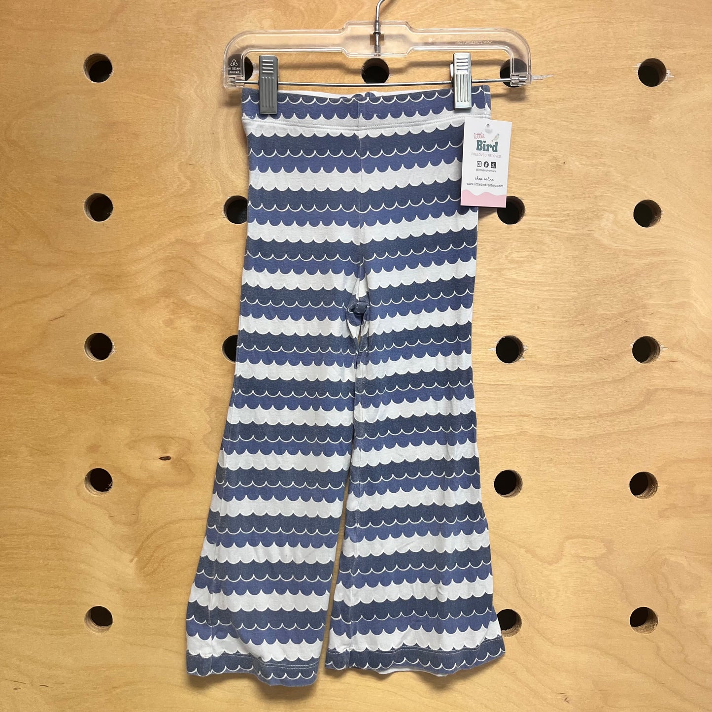 Blues Bamboo Waves Flare Pants