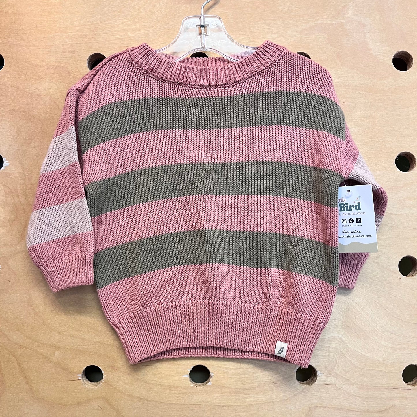 Pink/Green Knit Sweater