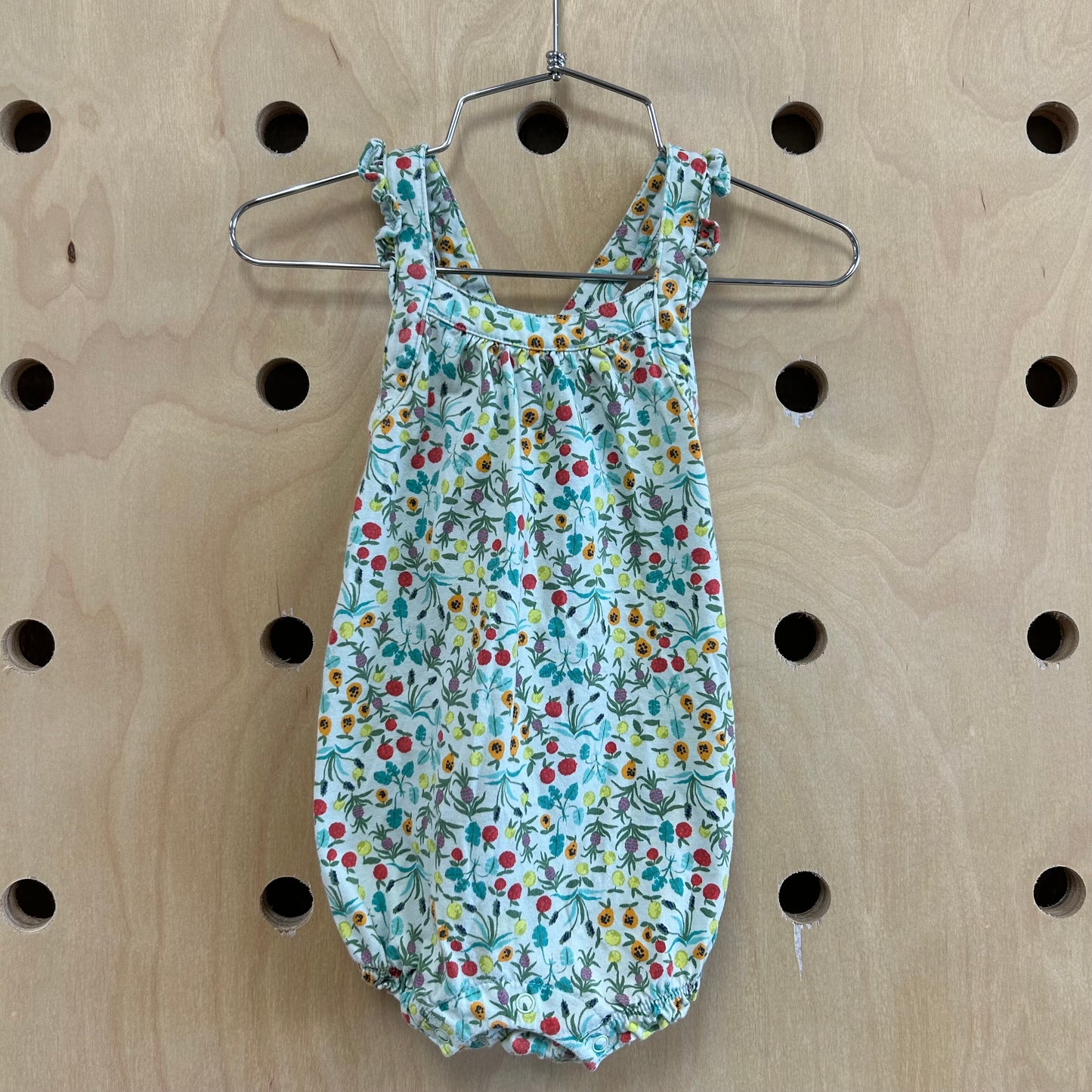 Blue Floral Bubble Romper
