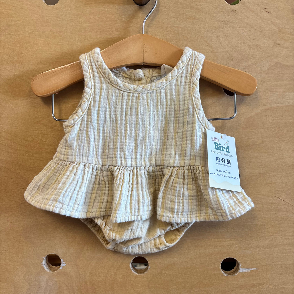 Yellow Striped Gauze Outfit