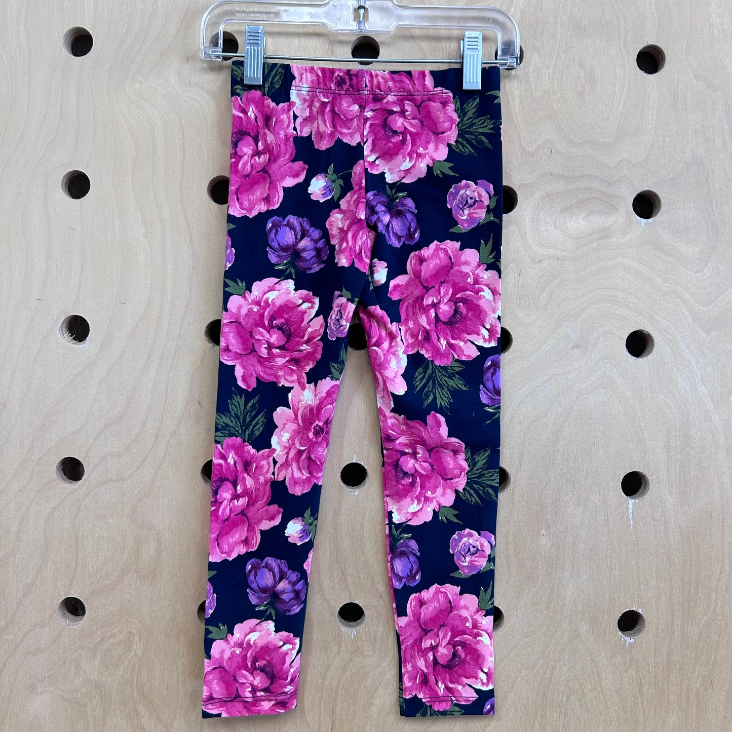 Navy Floral Leggings