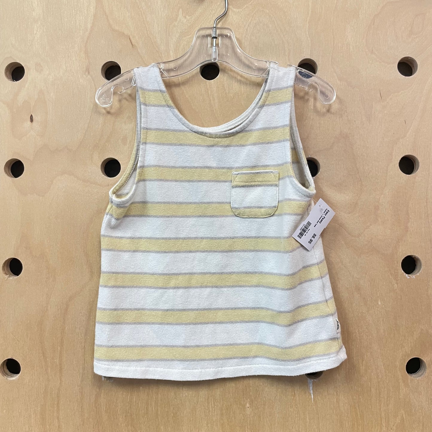 Yellow + Cream Knit Tank