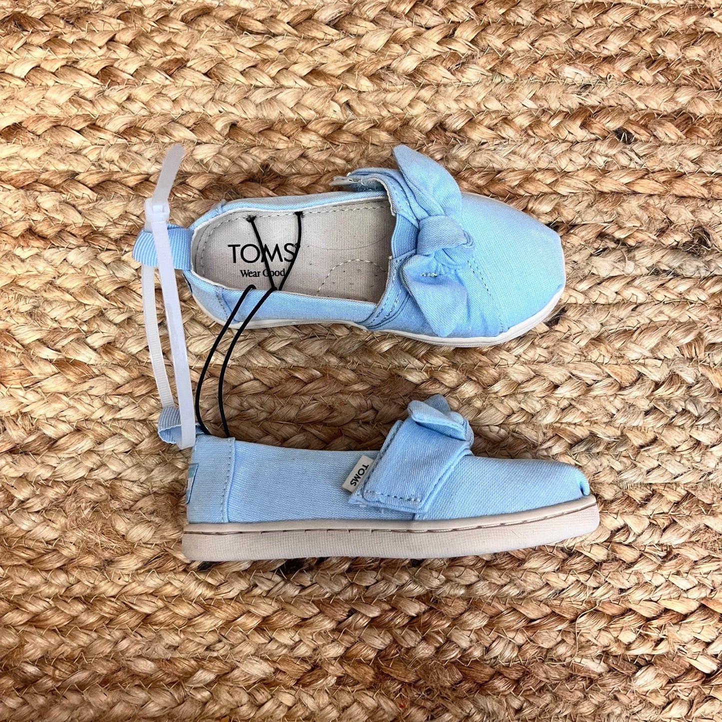 Light Blue Bow Slip-Ons NEW!