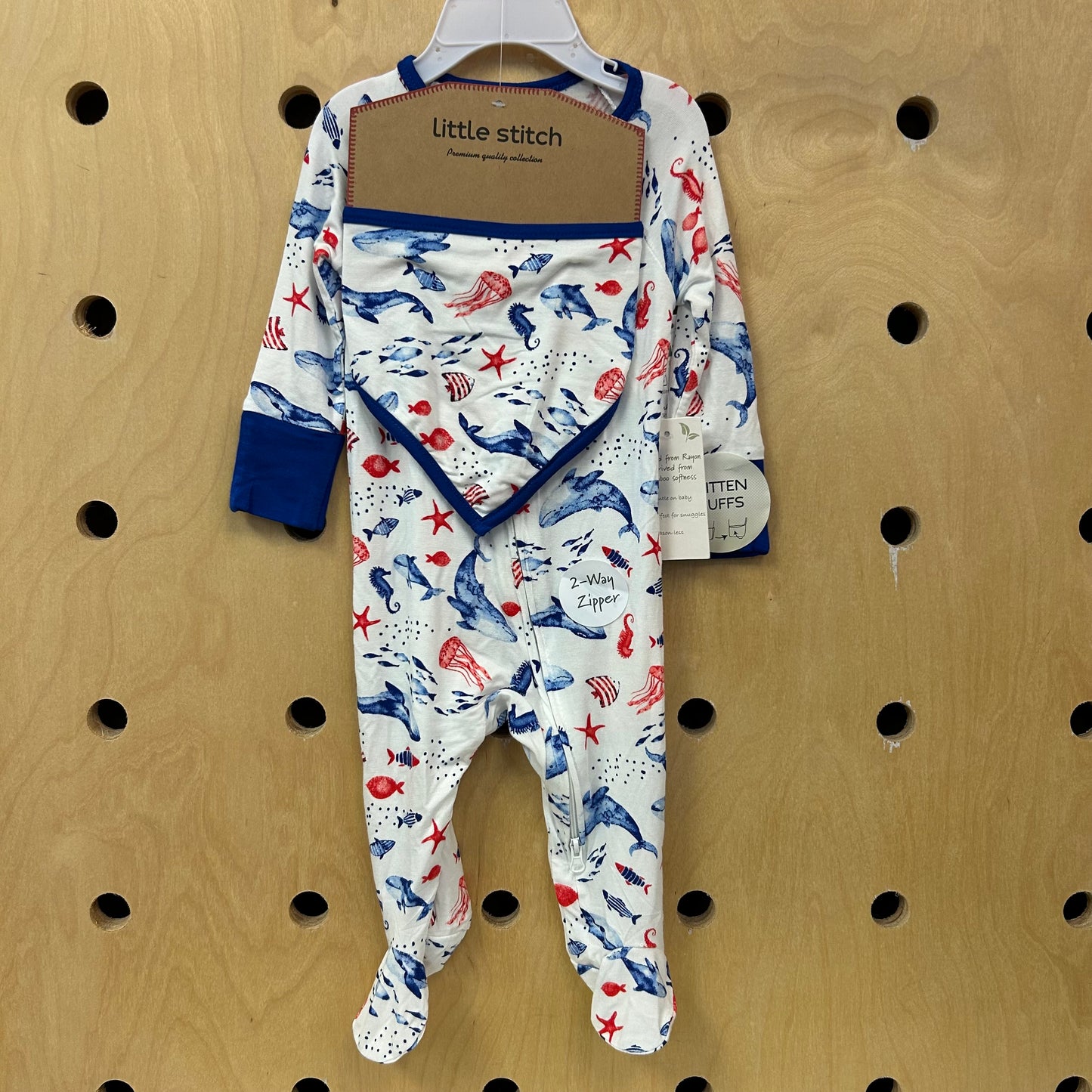 Blue Whales Bamboo Zippy Set NEW!