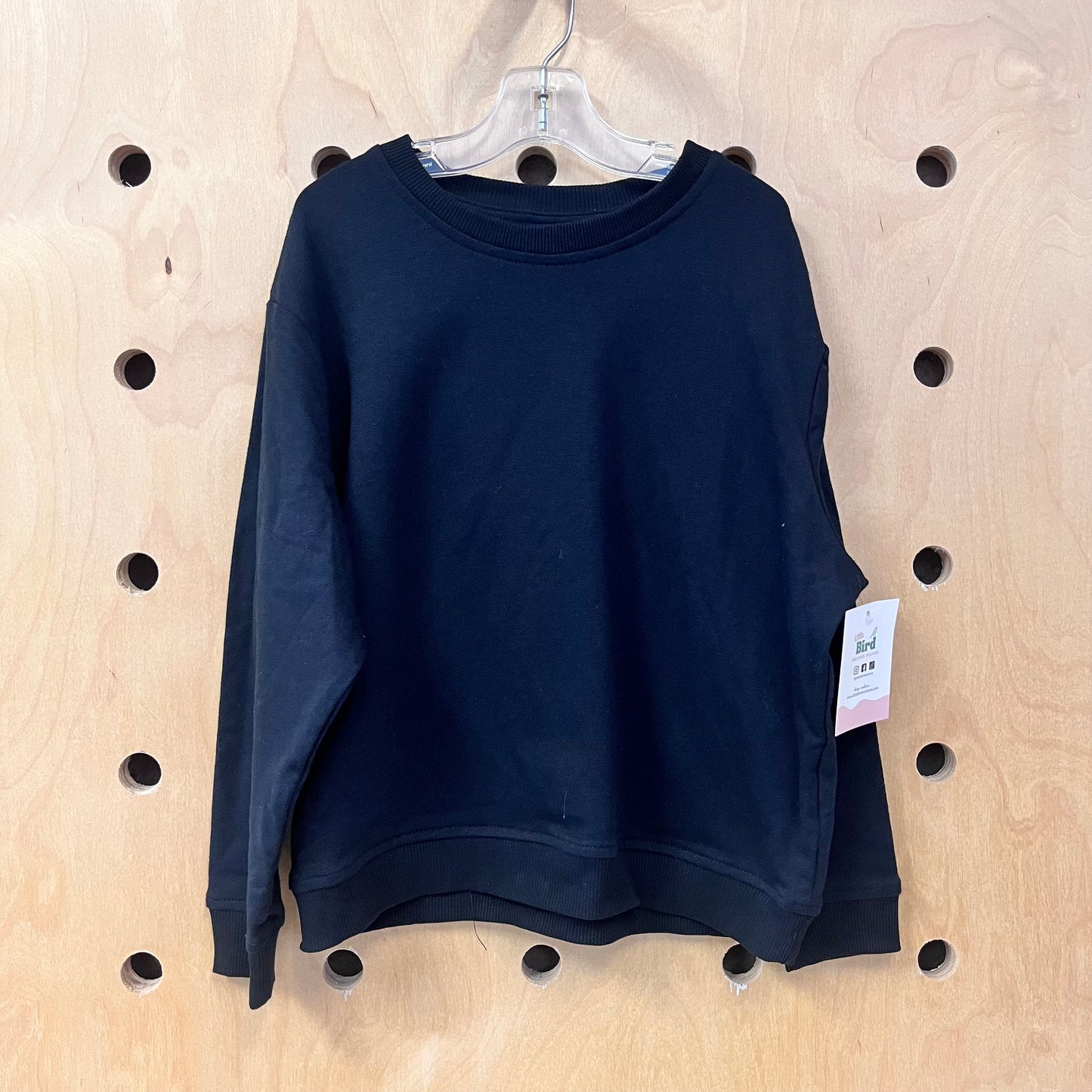 Black LS Crewneck