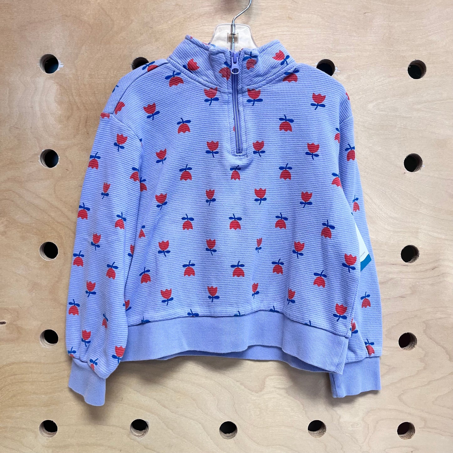 Lavender Tulips Waffle 1/4 Zip