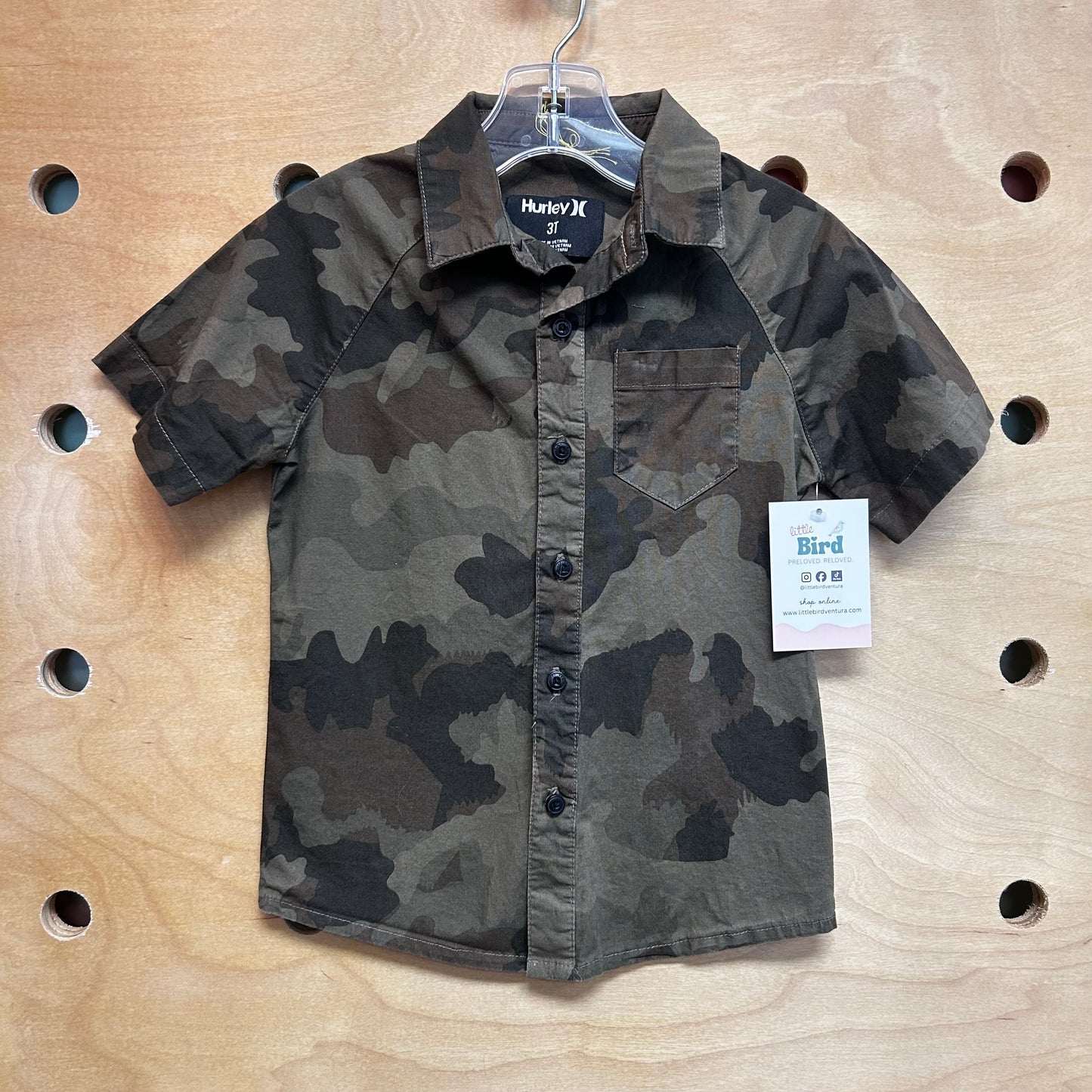 Green Camo Button Up