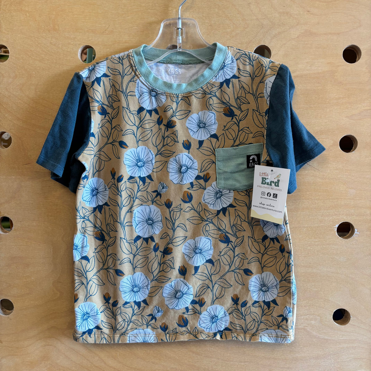 Mustard/Teal Floral Tee
