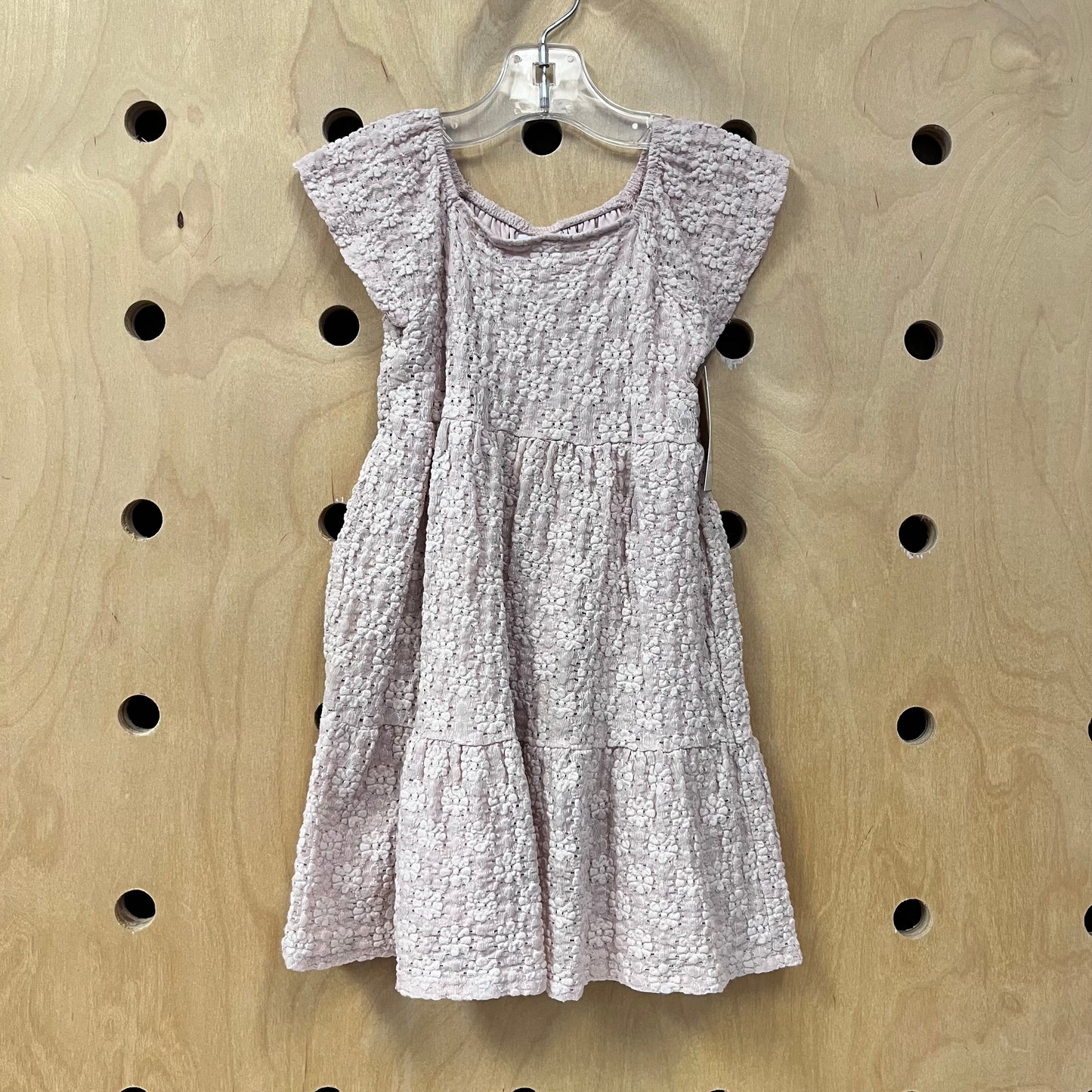 Blush Textured Flowers Dress