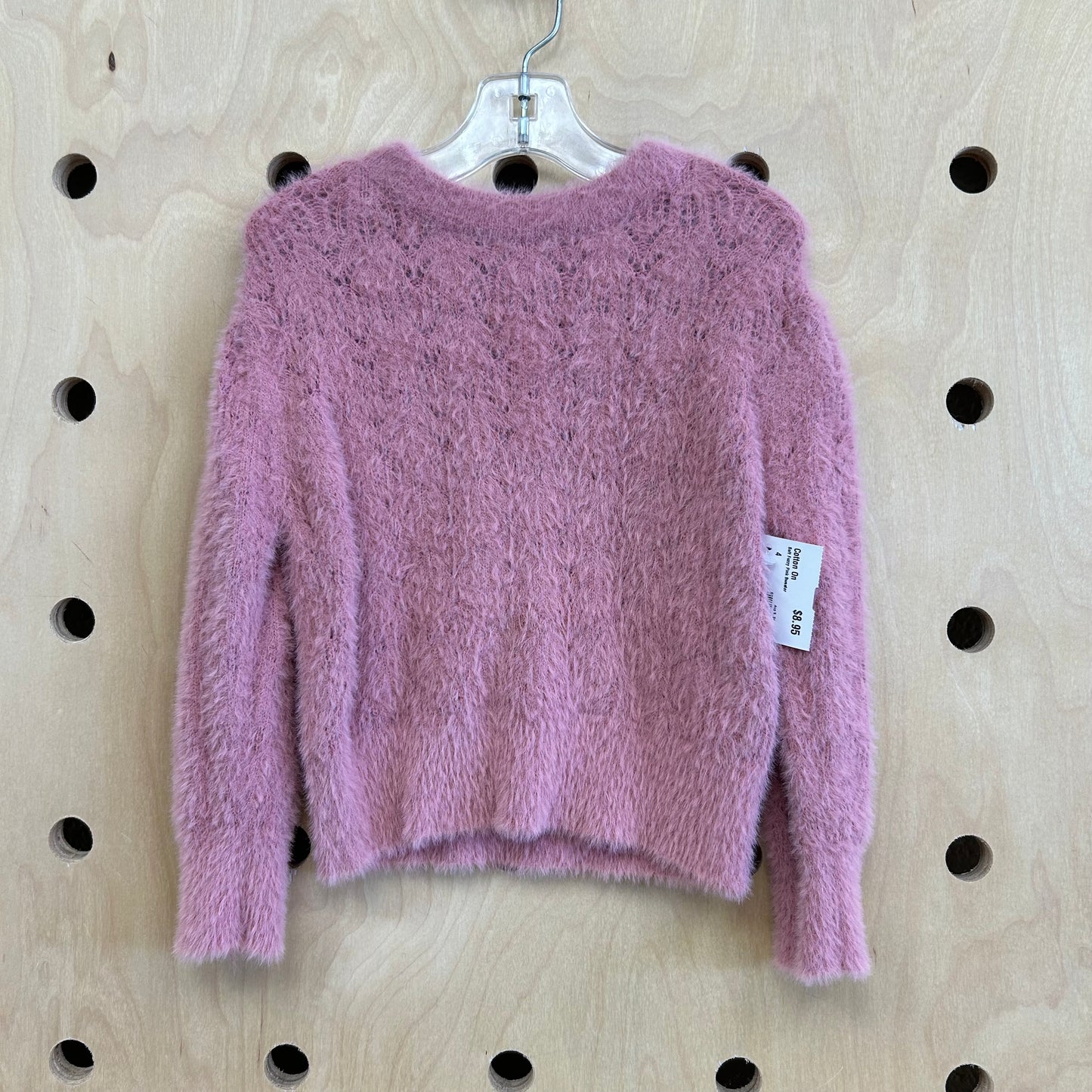 Soft Fuzzy Pink Sweater