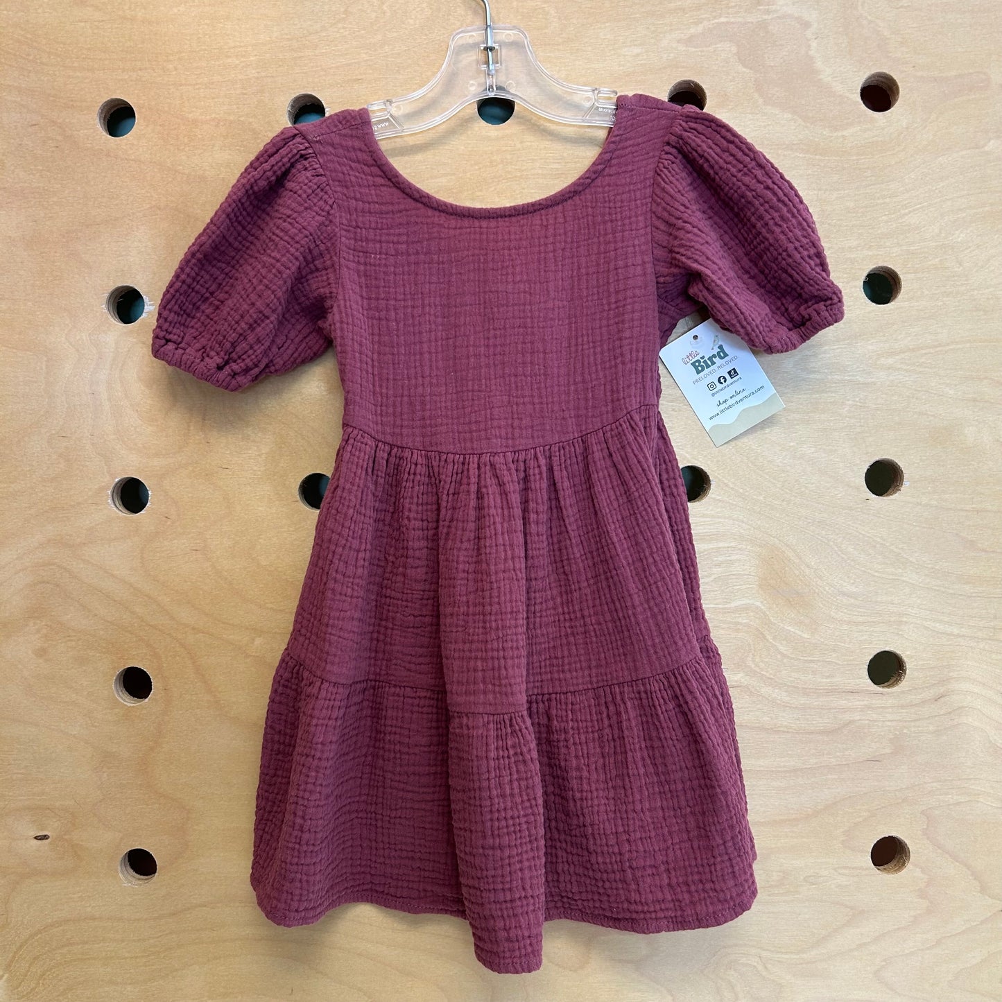 Purple Gauze Back-Bow Dress