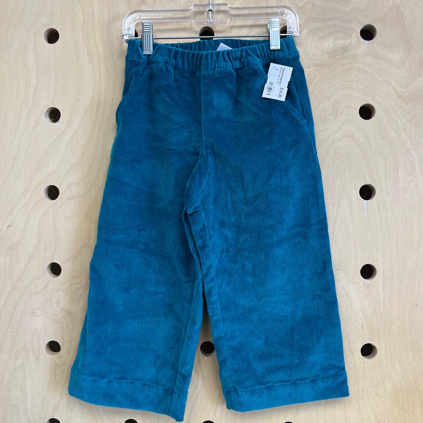 Blue Cord Wide Leg Pants