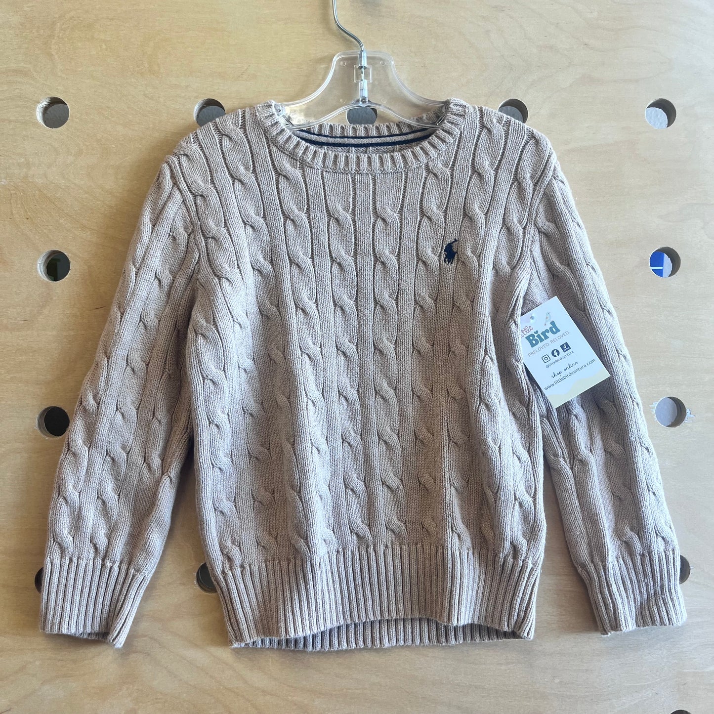 Light Borwn Cable Knit Sweater