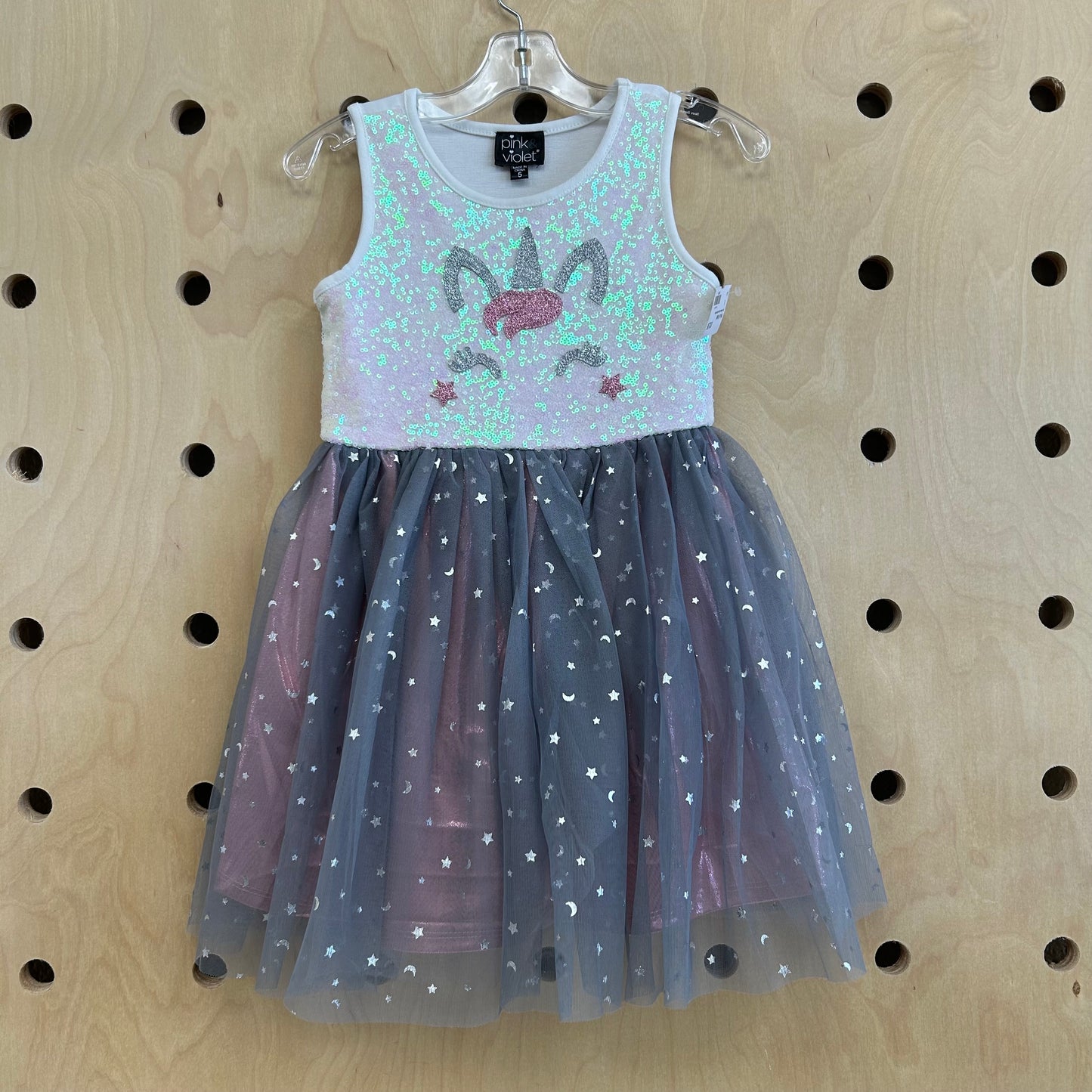 Tulle+Sequins Unicorn Stars Dress